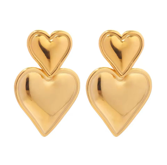 DOUBLE HEART - EARRINGS